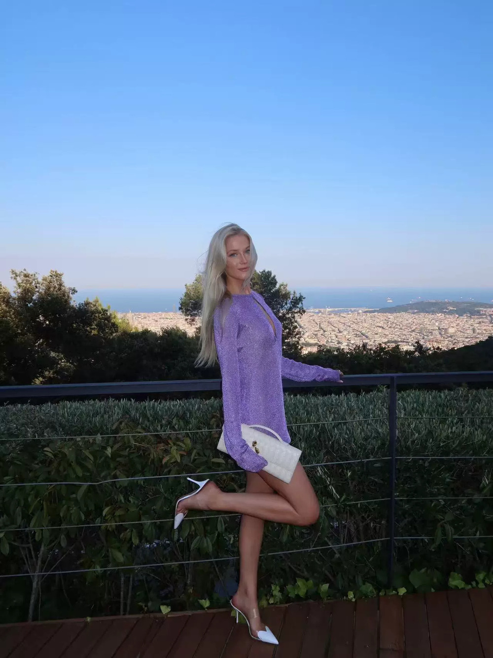 Zara Purple Knit Long Sleeve Slim Fit Backless Mini Dress Vacation